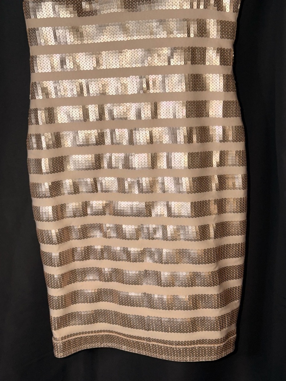 Galen Schwartz PRIVE Sequin V-Neck Dress in Champagne —#125 - Picture 8 of 14